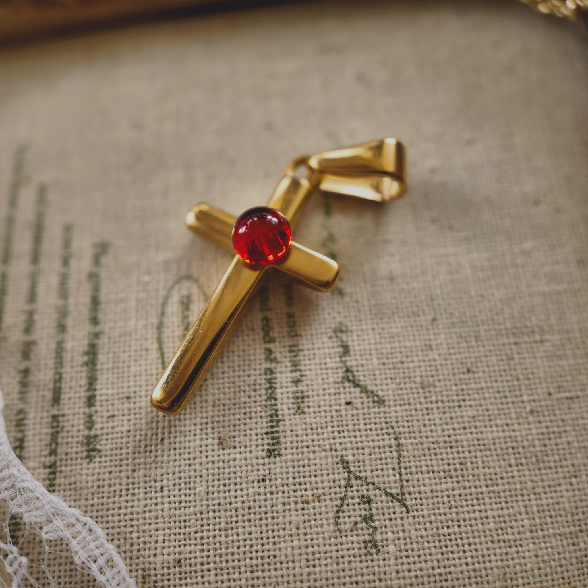 The Crimson Cross Pendant