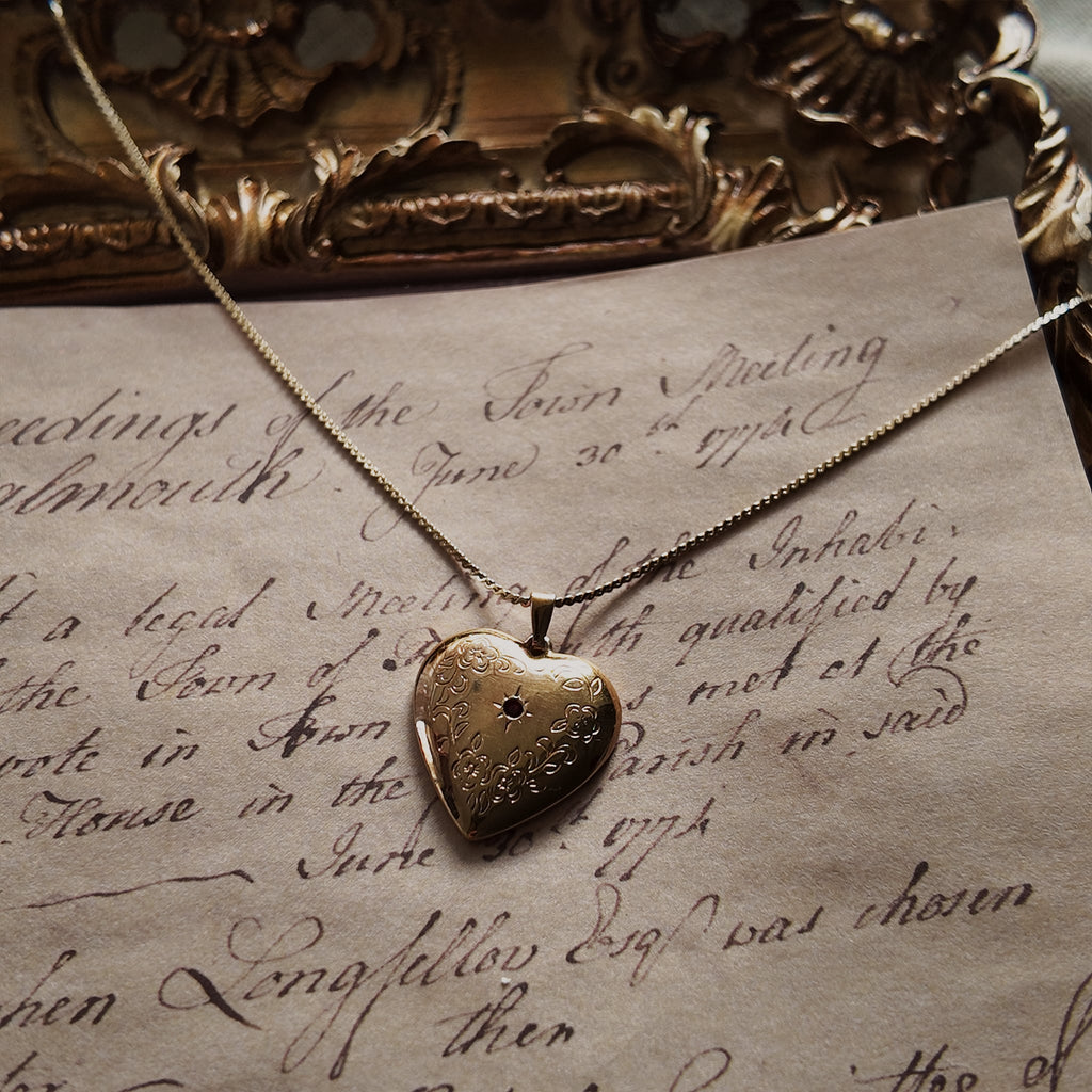 Secret Garden Locket Heart Pendant
