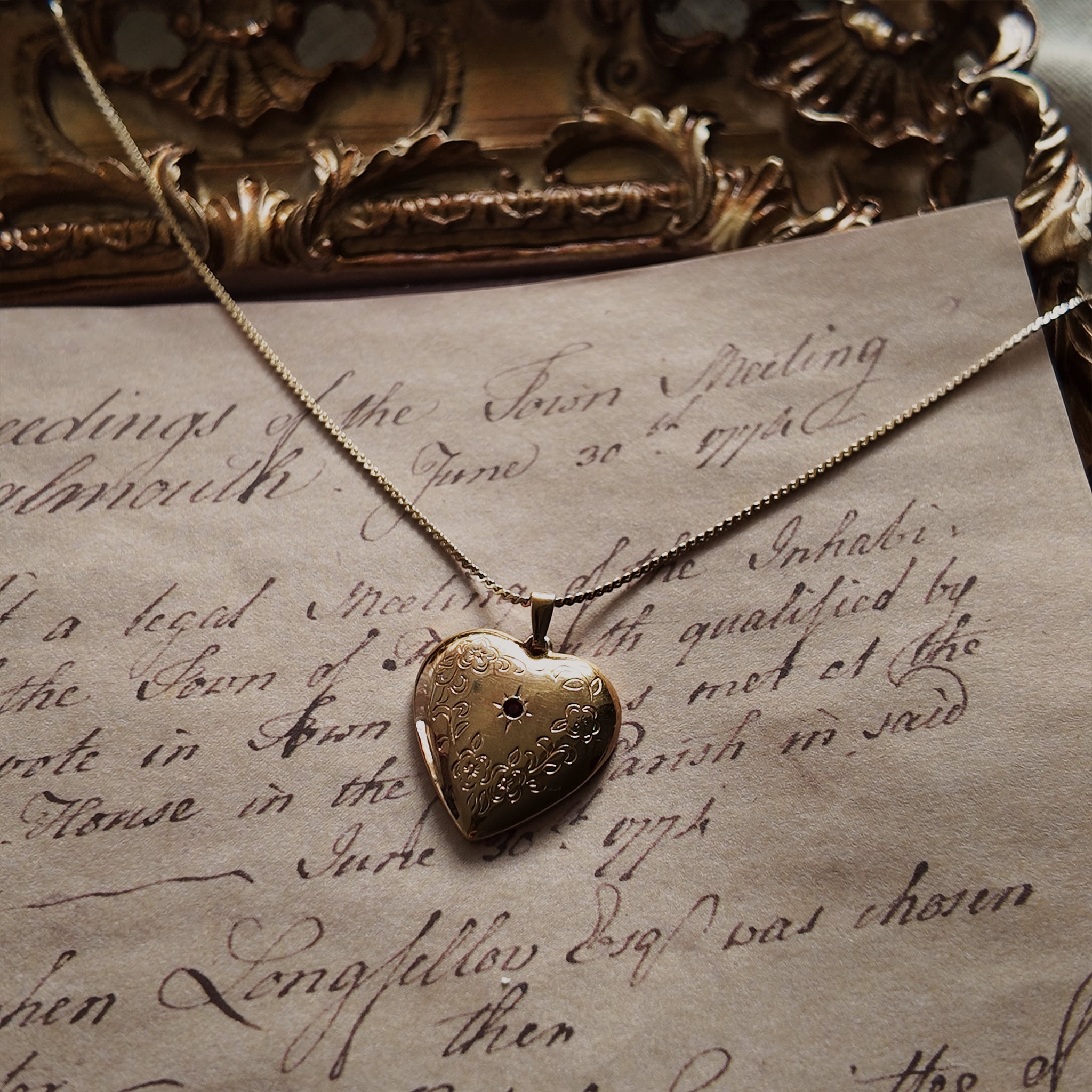 Secret Garden Locket Heart Pendant