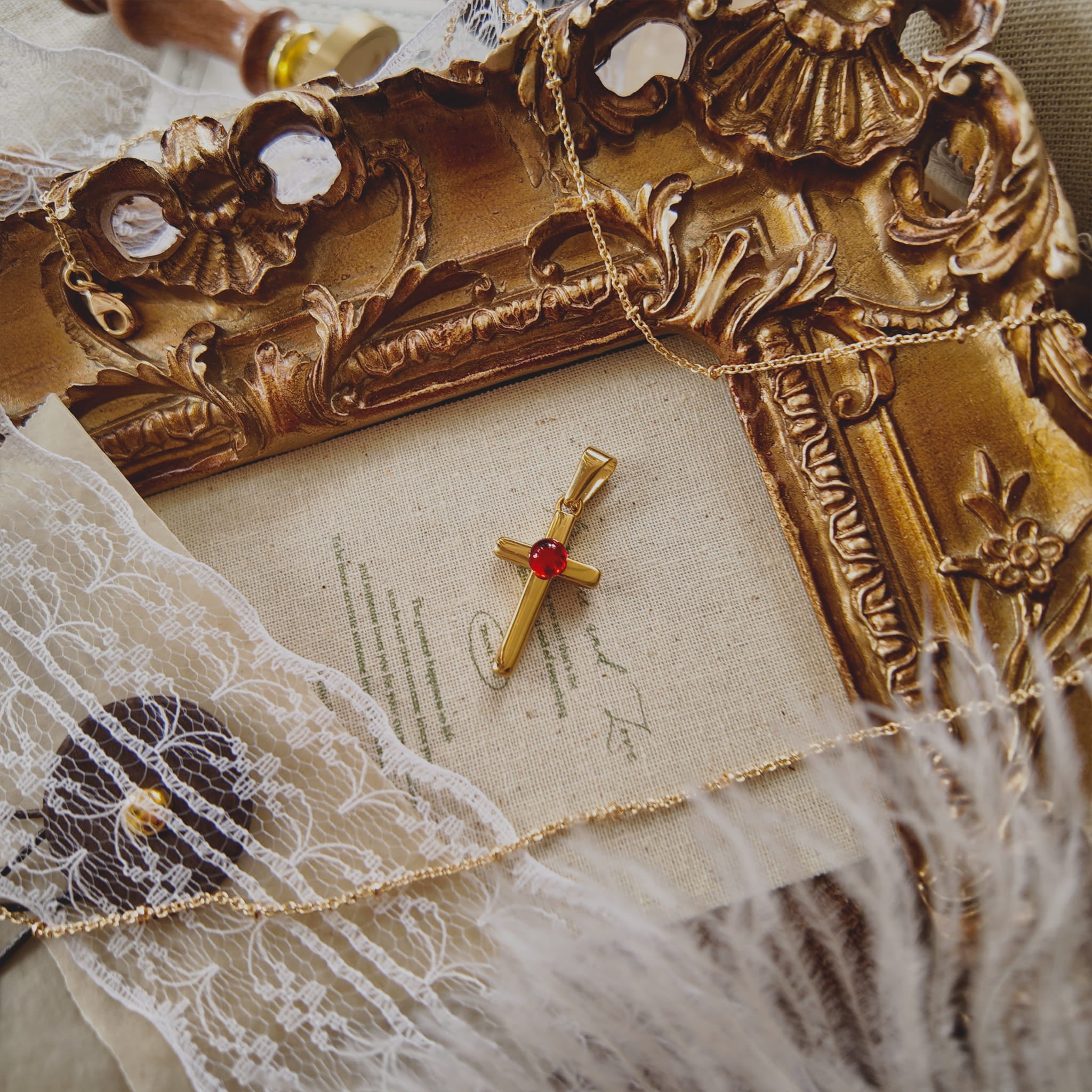 The Crimson Cross Pendant