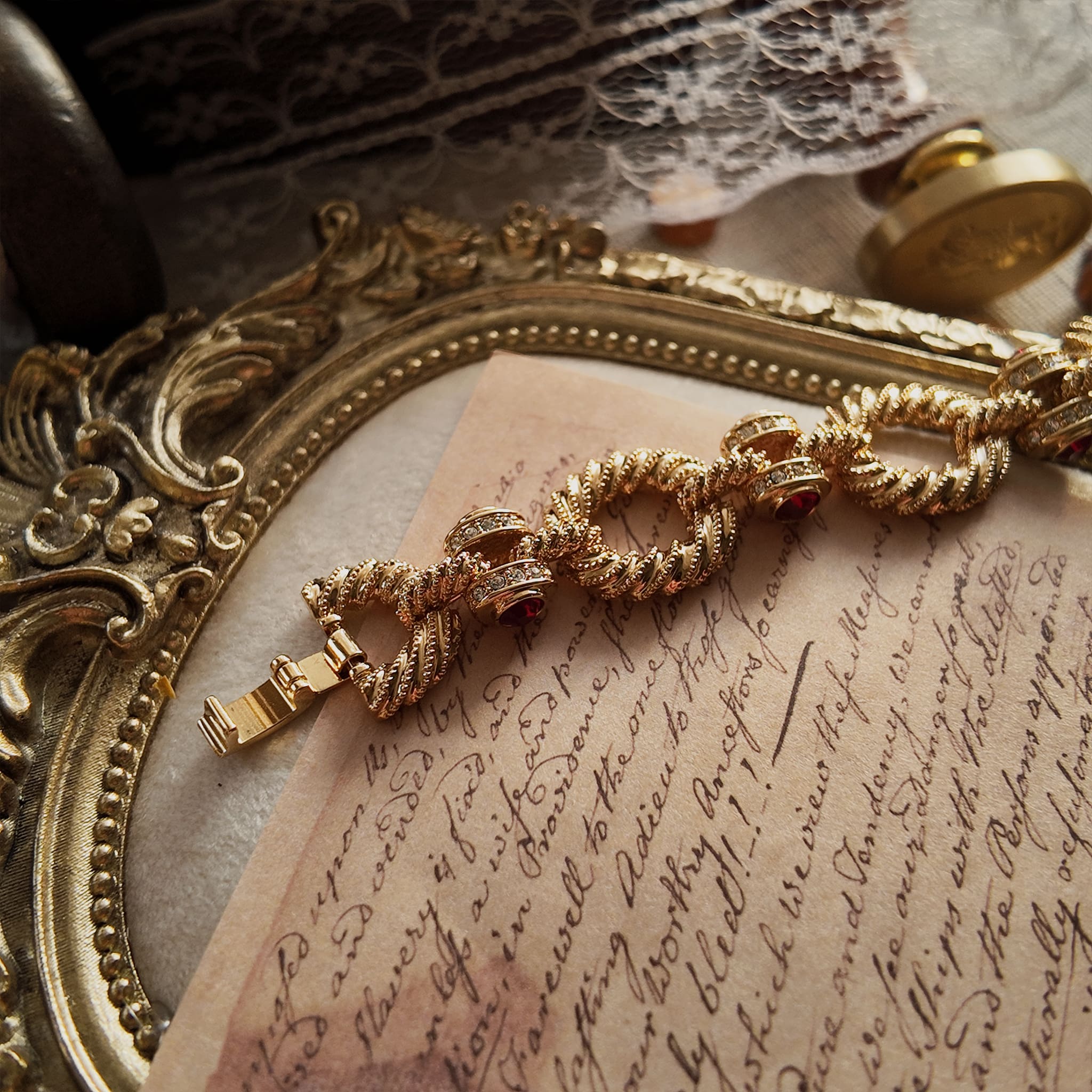 Showing the craftsmanship on the other side of the buckle