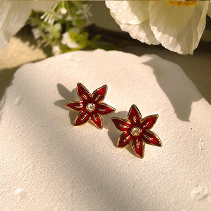 AVON Poinsettia Studs