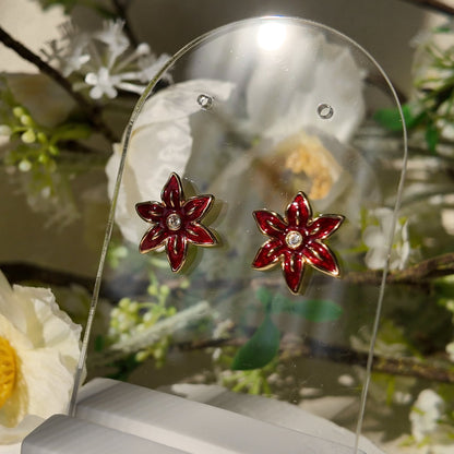 AVON Poinsettia Studs