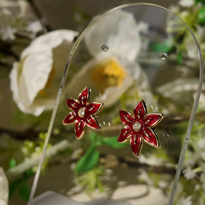 AVON Poinsettia Studs