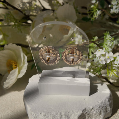 1928 Jewelry Maiden's Shield Studs