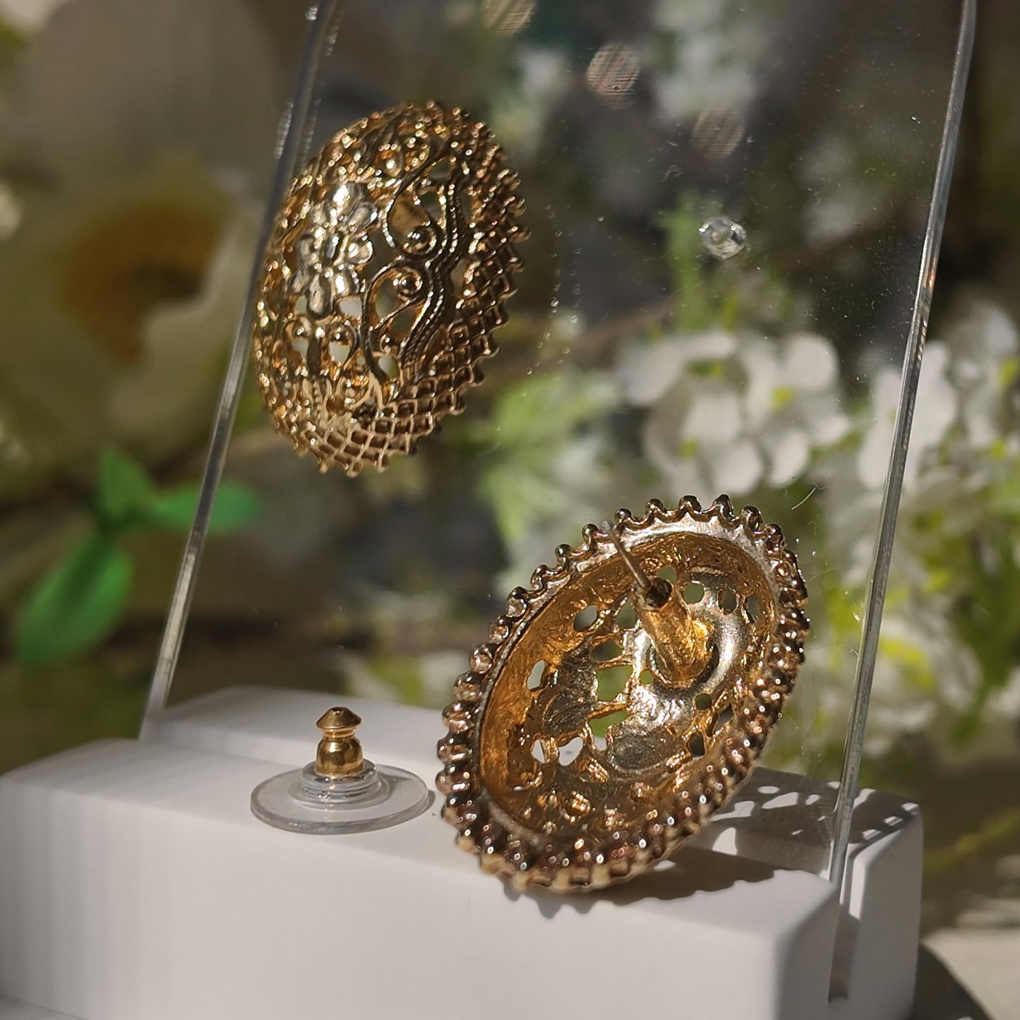 1928 Jewelry Maiden's Shield Studs