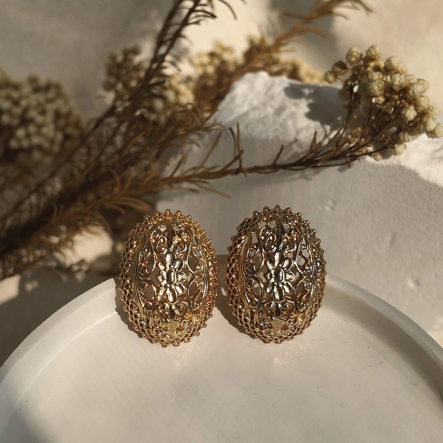 1928 Jewelry Maiden's Shield Studs