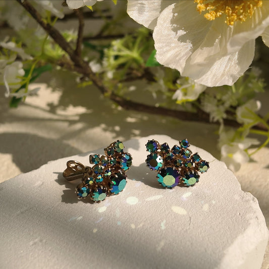 Trifari Crystal Cave AB Clips