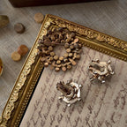 Antique bronze vintage jewelry backplate, from the brand Weiss