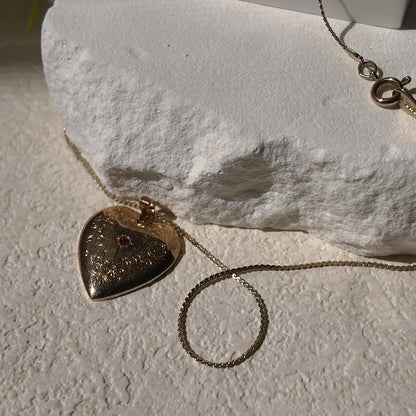 AVON Secret Garden Locket Heart Pendant