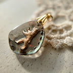 Brown bear pendant, animal-shaped jewelry.
