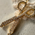 Crystal pendant, small rhinestones, sparkling jewelry.