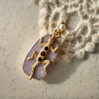 Natural mineral jewelry, golden gecko, inlaid with colored gemstones, vintage style.