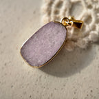 Natural pink mineral, natural stone jewelry, pink stone charm