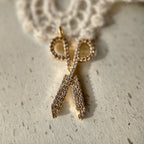 Scissors pendant, small and exquisite, vintage jewelry, sweet accessory.