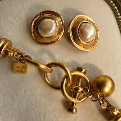 Anne Klein "The Lioness" Baroque Pearl Set