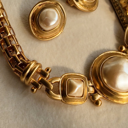Anne Klein "The Lioness" Baroque Pearl Set