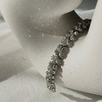 A macro shot detailing the pristine, front-facing condition of the brilliant-cut Austrian crystals and the secure, hand-set prongs on this investment-grade Trifari piece.