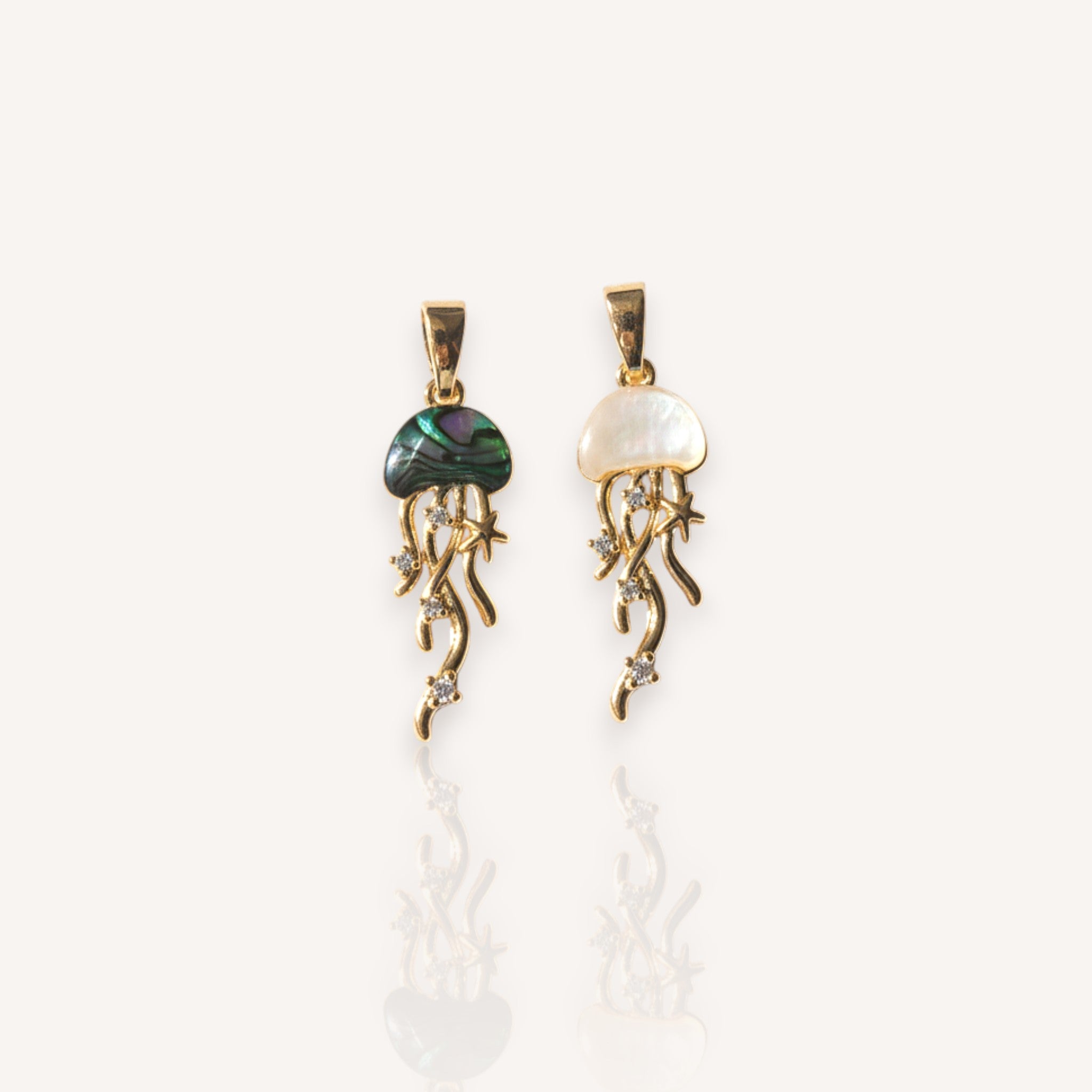 Dancing Jellyfish & Pearl Charm