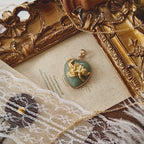 Flatlay photography of the vintage component necklace surrounded by natural elements and vintage aesthetics.