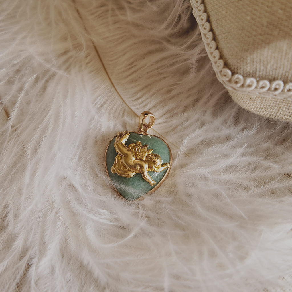Flatlay photography of the vintage component necklace surrounded by natural elements and vintage aesthetics.