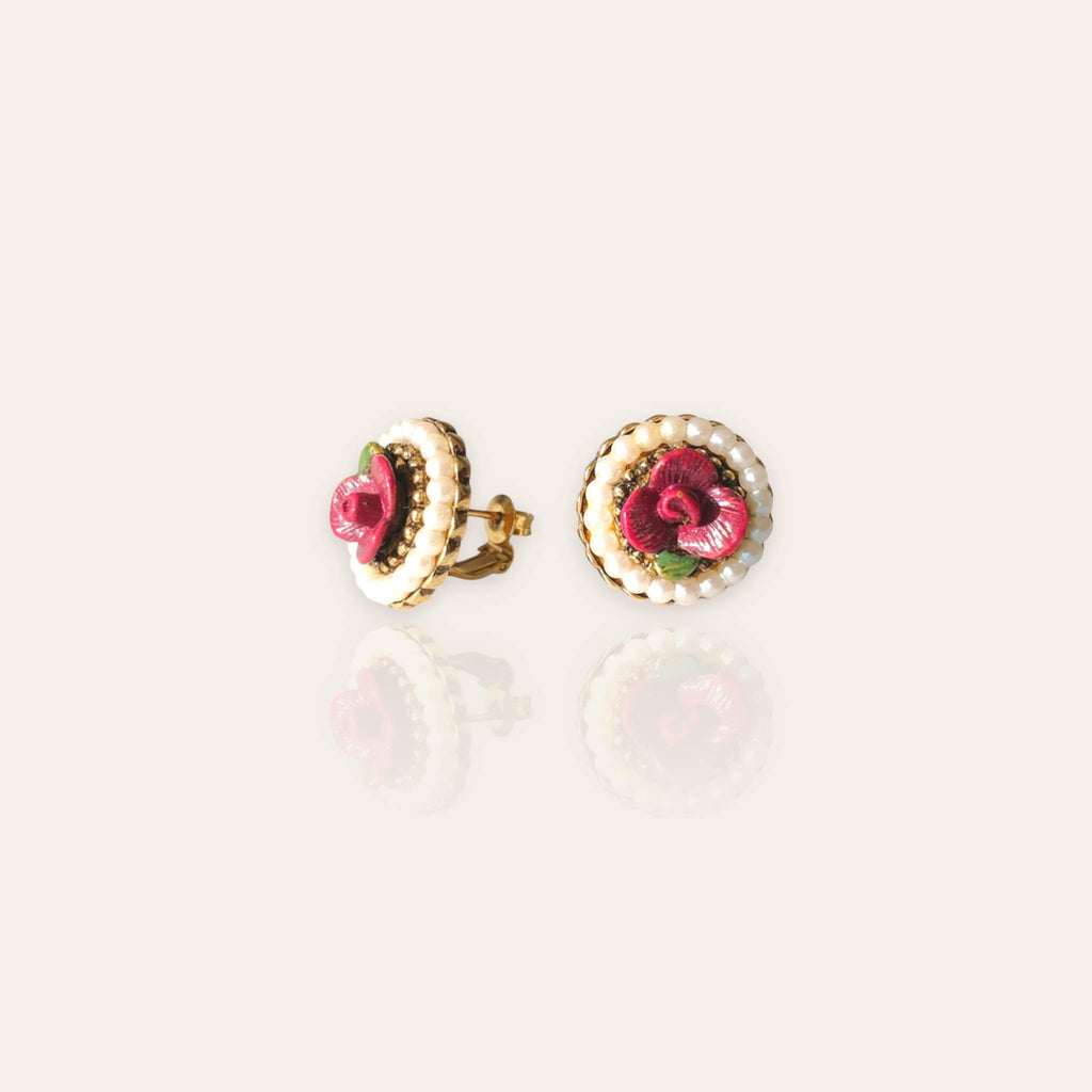 Gardener's Daughter Clay Rose Studs