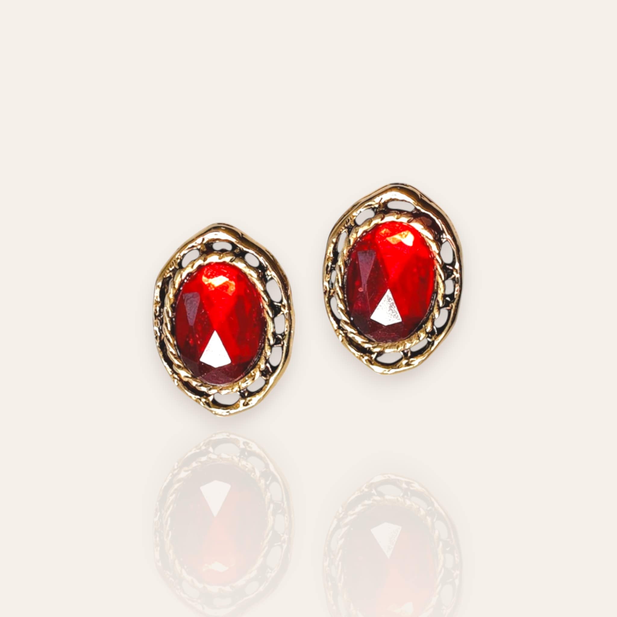 "Carmen" Ruby Red Crystal Earrings