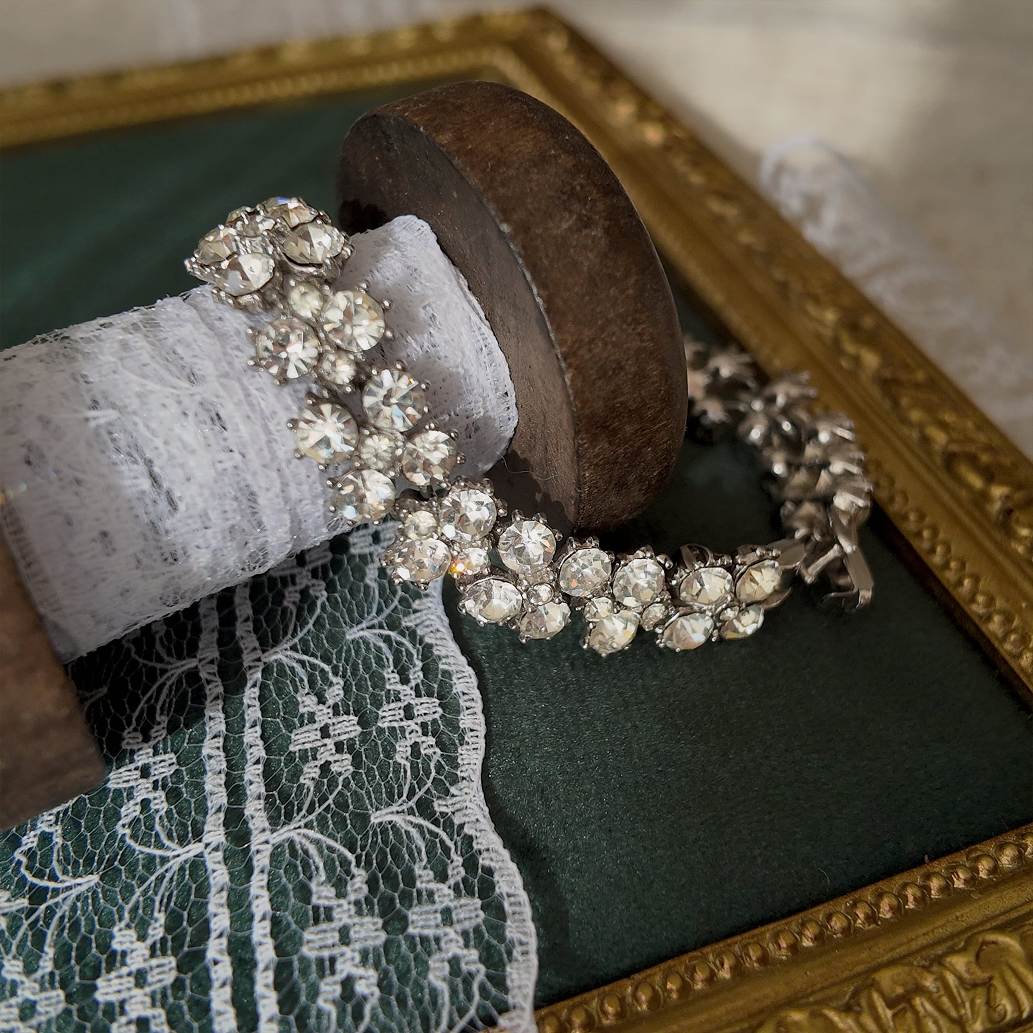 Three-Row Crystal Tennis Bracelet