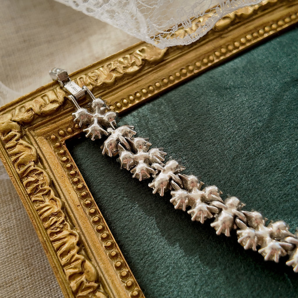 Three-Row Crystal Tennis Bracelet